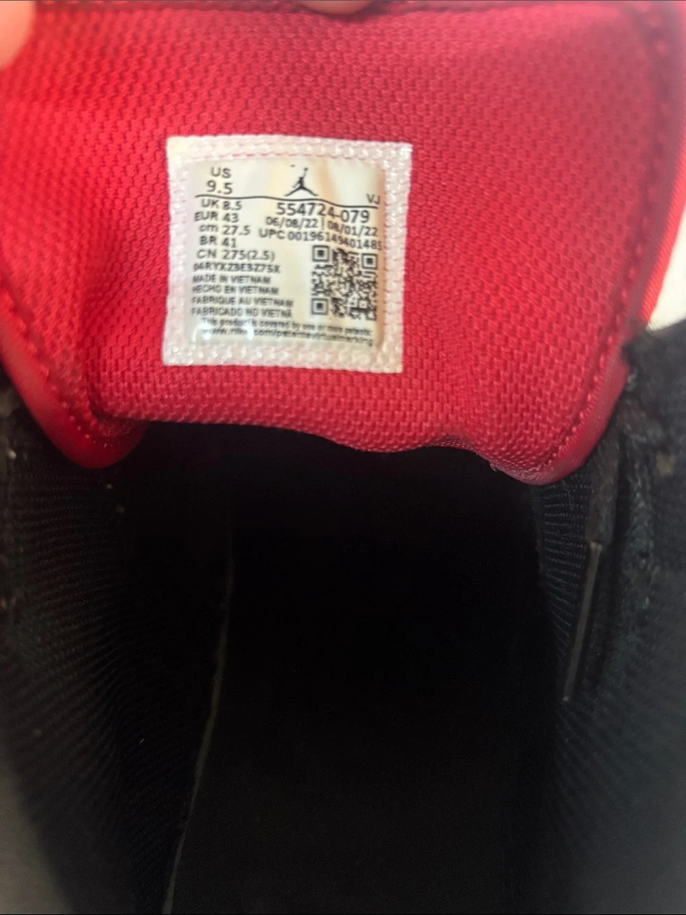 Jordan Men's High-Top Sneakers - Black/Red/White